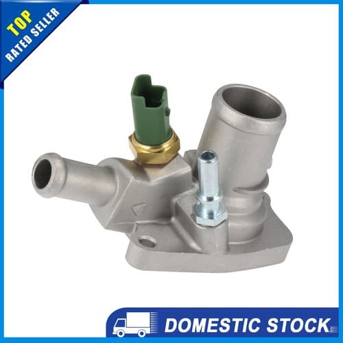 Car Thermostat Housing Accessory for Fiat and Alfa Romeo (Silver Tone)