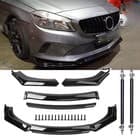 Mercedes Benz A Class Front Bumper Lip Spoiler Splitter Bod Kit Glossy Black